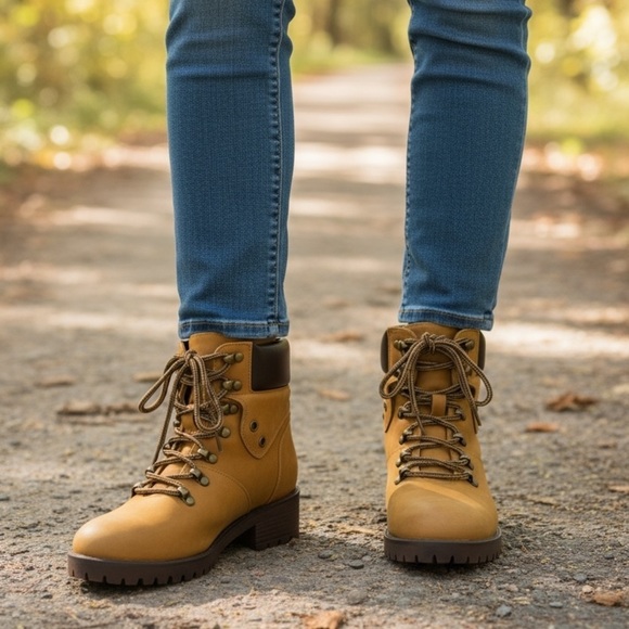 Maurices Shoes - NWOTs Wren Lug Sole Tan Hiker Boots from Maurices size 7 1/2